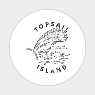Topsail Island, NC Summertime Vacationing Mahi Mahi Big Head Fish Magnet